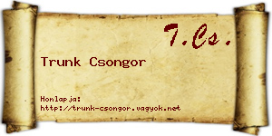 Trunk Csongor névjegykártya